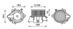 VENTILATOR HABITACLU AVA QUALITY COOLING FT8438 - Compatibil cu FIAT