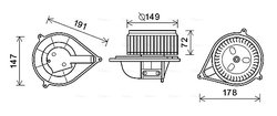 VENTILATOR HABITACLU AVA QUALITY COOLING FT8427 - Compatibil cu FIAT