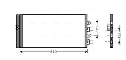 RADIATOR CLIMATIZARE AVA QUALITY COOLING FTA5298D - Compatibil cu FIAT