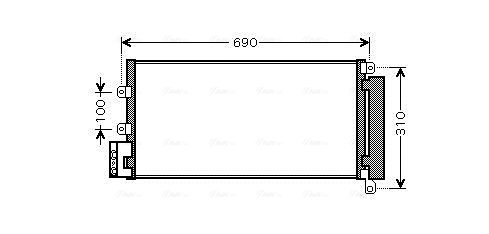 RADIATOR CLIMATIZARE AVA QUALITY COOLING FTA5356D - Compatibil cu FIAT