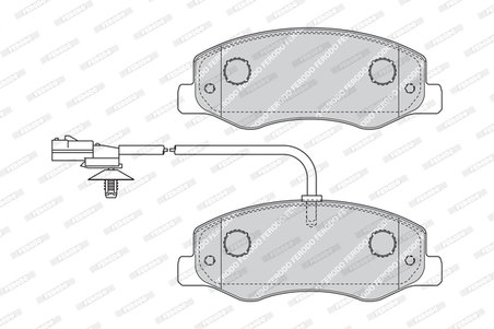 SET PLACUTE FRANA FERODO FVR4349 - Compatibil cu NISSAN, OPEL, RENAULT, VAUXHALL