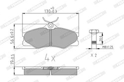 SET PLACUTE FRANA FERODO FVR517 - Compatibil cu VW