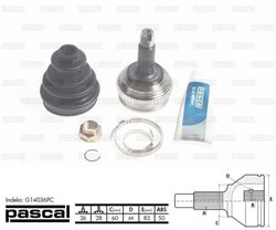CAP PLANETARA PASCAL G14036PC - Compatibil cu HONDA