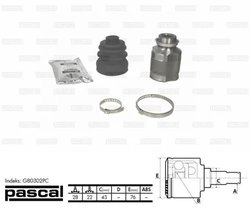 CAP PLANETARA PASCAL G80302PC - Compatibil cu HYUNDAI, KIA