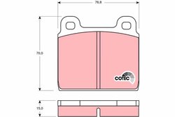 SET PLACUTE FRANA TRW GDB100 - Compatibil cu ALFA ROMEO, BEDFORD, FERRARI, FORD, MERCEDES-BENZ, OPEL, PORSCHE, VAUXHALL, VW