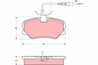 SET PLACUTE FRANA TRW GDB1039 - Compatibil cu CITROEN, PEUGEOT
