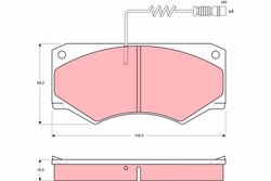 SET PLACUTE FRANA TRW GDB1067 - Compatibil cu MERCEDES-BENZ