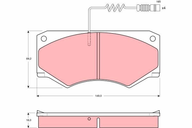 Set placute frana TRW GDB1067