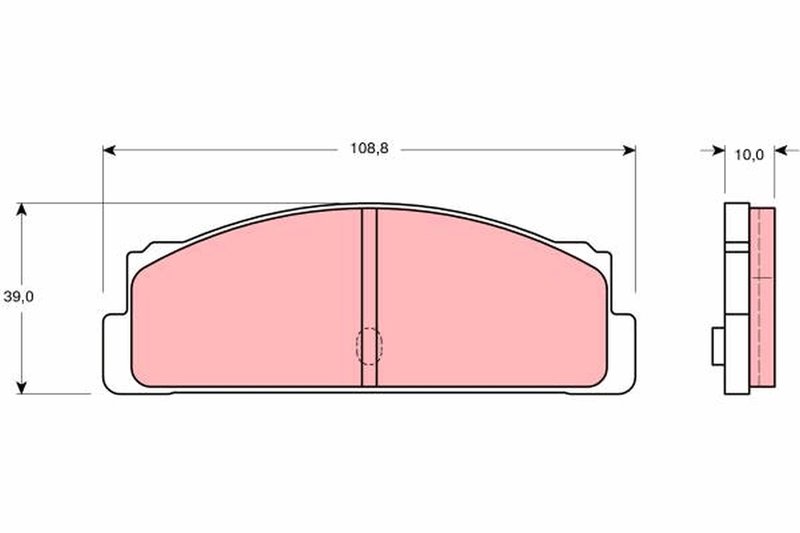 SET PLACUTE FRANA TRW GDB107 - Compatibil cu AUTOBIANCHI, FIAT, FSO, LANCIA, PININFARINA, SEAT, TALBOT