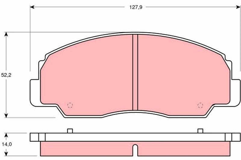 SET PLACUTE FRANA TRW GDB1134 - Compatibil cu DAIHATSU