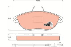 SET PLACUTE FRANA TRW GDB1216 - Compatibil cu CITROEN, FIAT, PEUGEOT