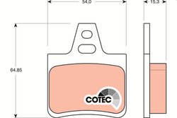 SET PLACUTE FRANA TRW GDB1247 - Compatibil cu CITROEN