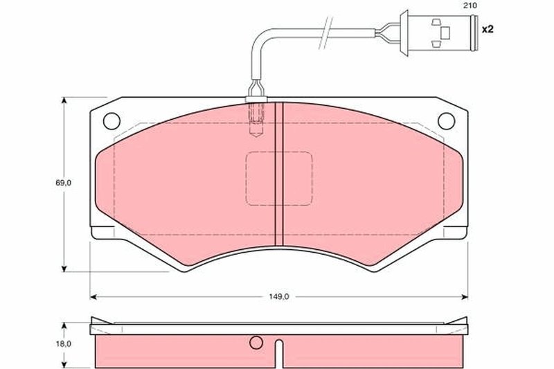Set placute frana TRW GDB1248