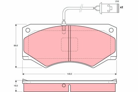 Set placute frana TRW GDB1248