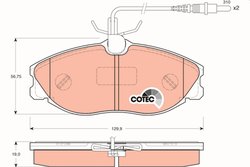 SET PLACUTE FRANA TRW GDB1259 - Compatibil cu CITROEN, PEUGEOT