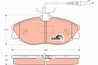SET PLACUTE FRANA TRW GDB1259 - Compatibil cu CITROEN, PEUGEOT