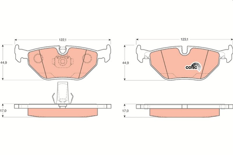 SET PLACUTE FRANA TRW GDB1265 - Compatibil cu ALPINA, BMW