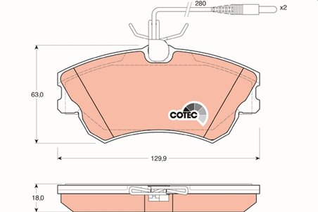 SET PLACUTE FRANA TRW GDB1270 - Compatibil cu RENAULT