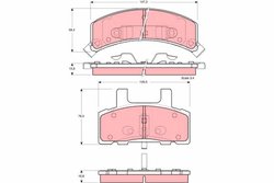 Set placute frana TRW GDB1273