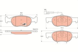 SET PLACUTE FRANA TRW GDB1291 - Compatibil cu ALFA ROMEO, FIAT, LANCIA