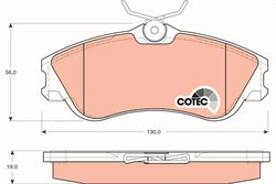 SET PLACUTE FRANA TRW GDB1295 - Compatibil cu CITROEN, CITROEN (DF-PSA), PEUGEOT