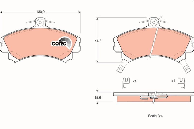 SET PLACUTE FRANA TRW GDB1317 - Compatibil cu VOLVO