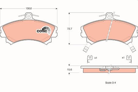 SET PLACUTE FRANA TRW GDB1317 - Compatibil cu VOLVO