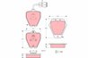 SET PLACUTE FRANA TRW GDB1329 - Compatibil cu AUDI