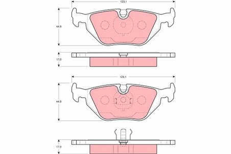 Set placute frana TRW GDB1343