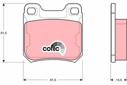 SET PLACUTE FRANA TRW GDB1346 - Compatibil cu OPEL, SAAB, VAUXHALL