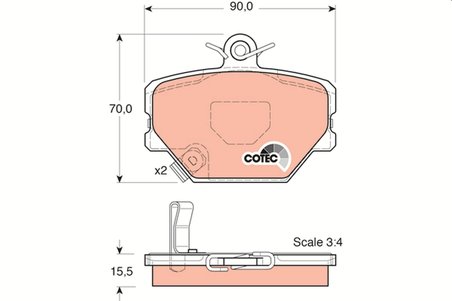 SET PLACUTE FRANA TRW GDB1365 - Compatibil cu SMART