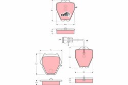 SET PLACUTE FRANA TRW GDB1371 - Compatibil cu AUDI