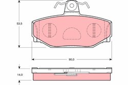SET PLACUTE FRANA TRW GDB1377 - Compatibil cu VOLVO