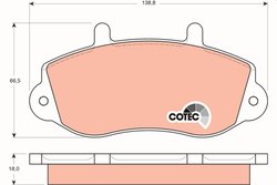 SET PLACUTE FRANA TRW GDB1380 - Compatibil cu OPEL, RENAULT, VAUXHALL