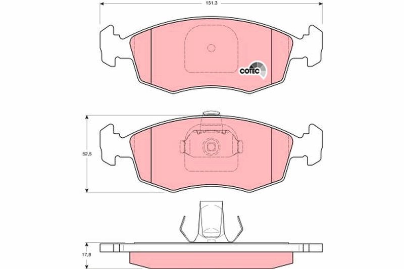 SET PLACUTE FRANA TRW GDB1383 - Compatibil cu FIAT, FIAT (NANJING)