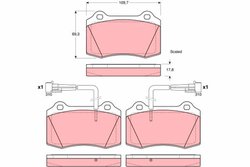 Set placute frana TRW GDB1392
