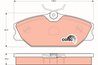 SET PLACUTE FRANA TRW GDB1405 - Compatibil cu RENAULT