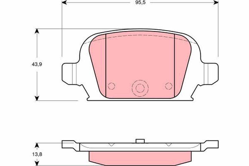 SET PLACUTE FRANA TRW GDB1412 - Compatibil cu HOLDEN, OPEL, VAUXHALL