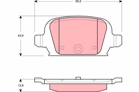 SET PLACUTE FRANA TRW GDB1412 - Compatibil cu HOLDEN, OPEL, VAUXHALL