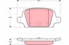 SET PLACUTE FRANA TRW GDB1412 - Compatibil cu HOLDEN, OPEL, VAUXHALL
