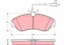 SET PLACUTE FRANA TRW GDB1426 - Compatibil cu CITROEN, FIAT, PEUGEOT