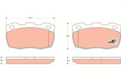 Set placute frana TRW GDB1452