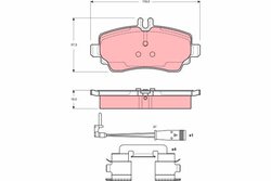 SET PLACUTE FRANA TRW GDB1480 - Compatibil cu MERCEDES-BENZ