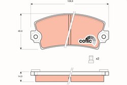 SET PLACUTE FRANA TRW GDB148 - Compatibil cu ABARTH, ALPINE, CITROEN, DACIA, PEUGEOT, RENAULT, TALBOT