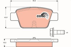 SET PLACUTE FRANA TRW GDB1485 - Compatibil cu ALFA ROMEO, FIAT, LANCIA