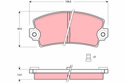 Set placute frana TRW GDB149