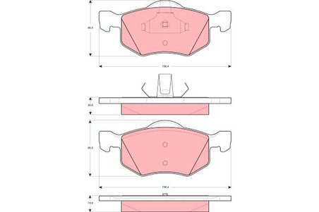 SET PLACUTE FRANA TRW GDB1497 - Compatibil cu FORD, FORD AUSTRALIA, FORD USA, MAZDA