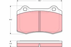 SET PLACUTE FRANA TRW GDB1513 - Compatibil cu CITROEN, DS, JAGUAR, PEUGEOT, SEAT, VOLVO
