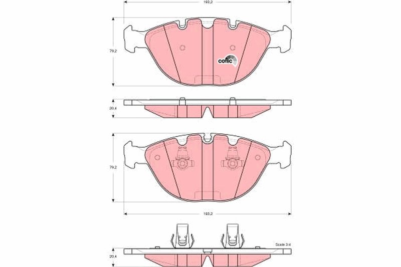 Set placute frana TRW GDB1529