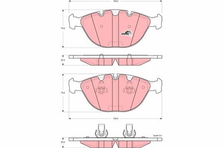 Set placute frana TRW GDB1529
